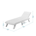 thumbnail image 2 of Camastro Plegable Blanco Para Alberca Playa Resistente 6 Posiciones, 2 of 3
