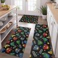 thumbnail image 2 of Colorful Controllers Games Stars Black Pattern Kitchen Rugs Sets Of 3,Kitchen Runner Rugs Non Skid Washable,Decorative Kitchen Floor Mats for Kitchen,Sink,Laundry,17"x30"+ 17"x47" + 17"x59", 2 of 6