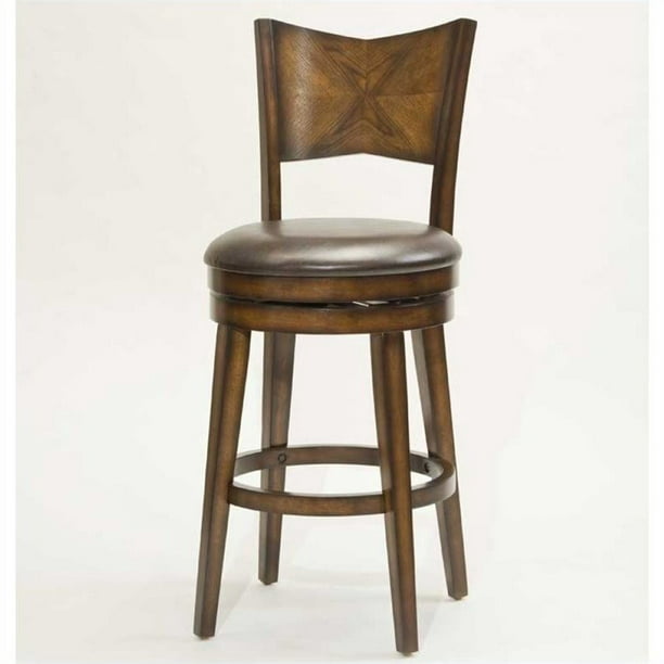 Bowery Hill 30 Round Swivel Bar Stool, Rustic Bar Stools With Backs And Arms
