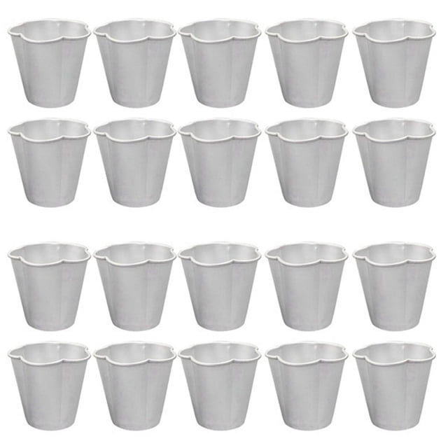 Moldes para tartas de huevo de aleación de aluminio con forma de flor de cinco pétalos de 20 piezas, molde para pastel de Mousse, moldes para pudín de gelatina DIY