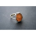 thumbnail image 6 of 925 Sterling Silver Carnelian Ring for Men – Handmade Orange Agate Gemstone (13), 6 of 8