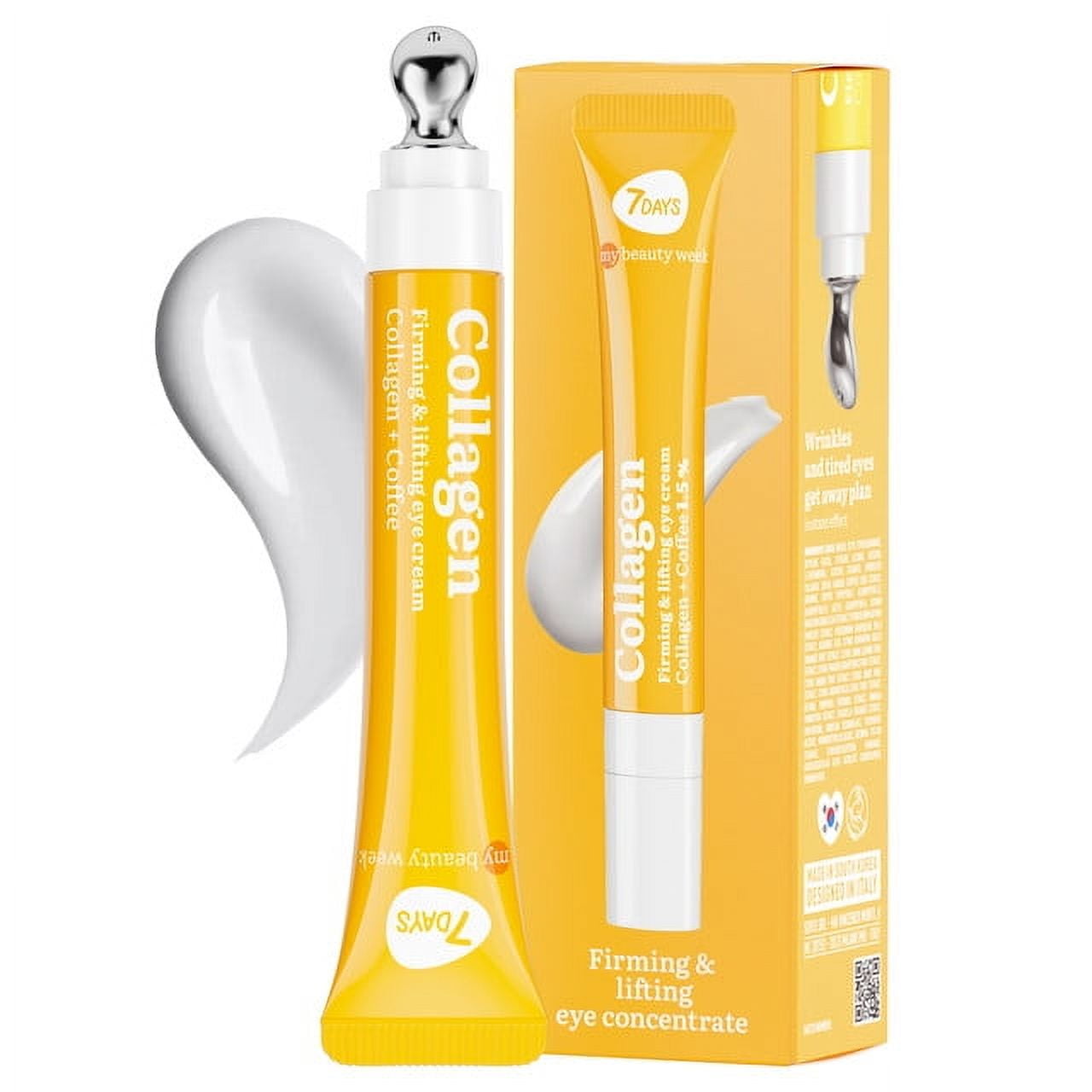 7DAYS Eye Cream with Collagen, Cooling Applicator, Brightening