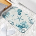 thumbnail image 6 of 1pc Seashells and Starfish Absorbent Non-Slip Bathroom Thickened Flannel Rug Decor,Soft,Quick Drying,Suitable For Indoor/outdoor Use,Bathrooms,Bedrooms,Kitchens,Terrace,Laundry Rooms,16"x24", 6 of 9