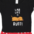 thumbnail image 3 of Inktastic Lab Life is Ruff! Yellow Labrador Gift Toddler Girl Dress, 3 of 4