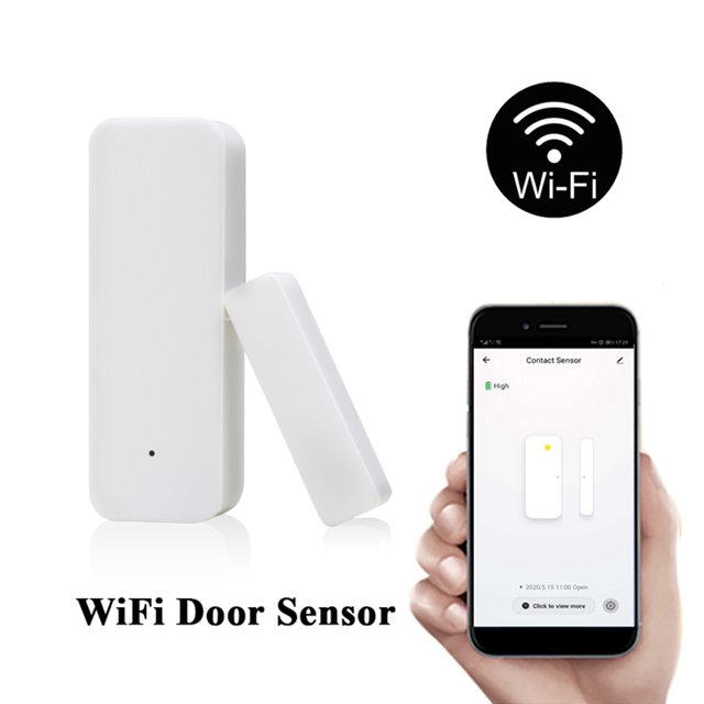 Door Sensor Tuya WiFi Window Alarm Sensor; WiFi Detector Remote Control Security Smart Alerter for Home Office