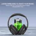 thumbnail image 3 of Led Bluetooth Headphones Over Ear, Foldable Wireless Headphones With 3 Eq Modes, 3 of 6