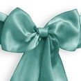 thumbnail image 2 of Lann's Linens - 10 Elegant Satin Wedding/Party Chair Cover Sashes/Bows - Ribbon Tie Back Sash - Turquoise, 2 of 3