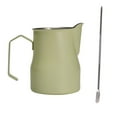thumbnail image 2 of Chendee Coffee Milk Frothing Pitcher 450Ml Espresso Steaming Pitcher Stainless Steel,Light Green, 2 of 5