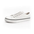 thumbnail image 2 of Womens Classic Canvas Shoes Low Top Lace up Fashion Casual Sneakers White, 2 of 7
