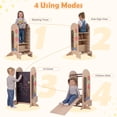 thumbnail image 6 of Gymax Toddler Step Stool Kids Kitchen Standing Tower w/ Adjustable Height Chalkboard, 6 of 10