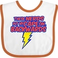 thumbnail image 3 of Inktastic These Nerds Put My Cape on Backwards&reg; Superhero R Boys or Girls Baby Bib, 3 of 4