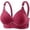 Red, variant on Full Coverage Wireless T Shirt Bra for Everyday Comfort and Support – Seamless Underwear for Large Four-Hook Front Closure Ideal for Home and Leisure, 36, Dark Blue