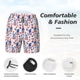 thumbnail image 2 of Kdxio 4th Of July Print Men's Swim Trunks with Compression Liner 7 Inch Inseam Quick Dry Swim Shorts, 2 of 5