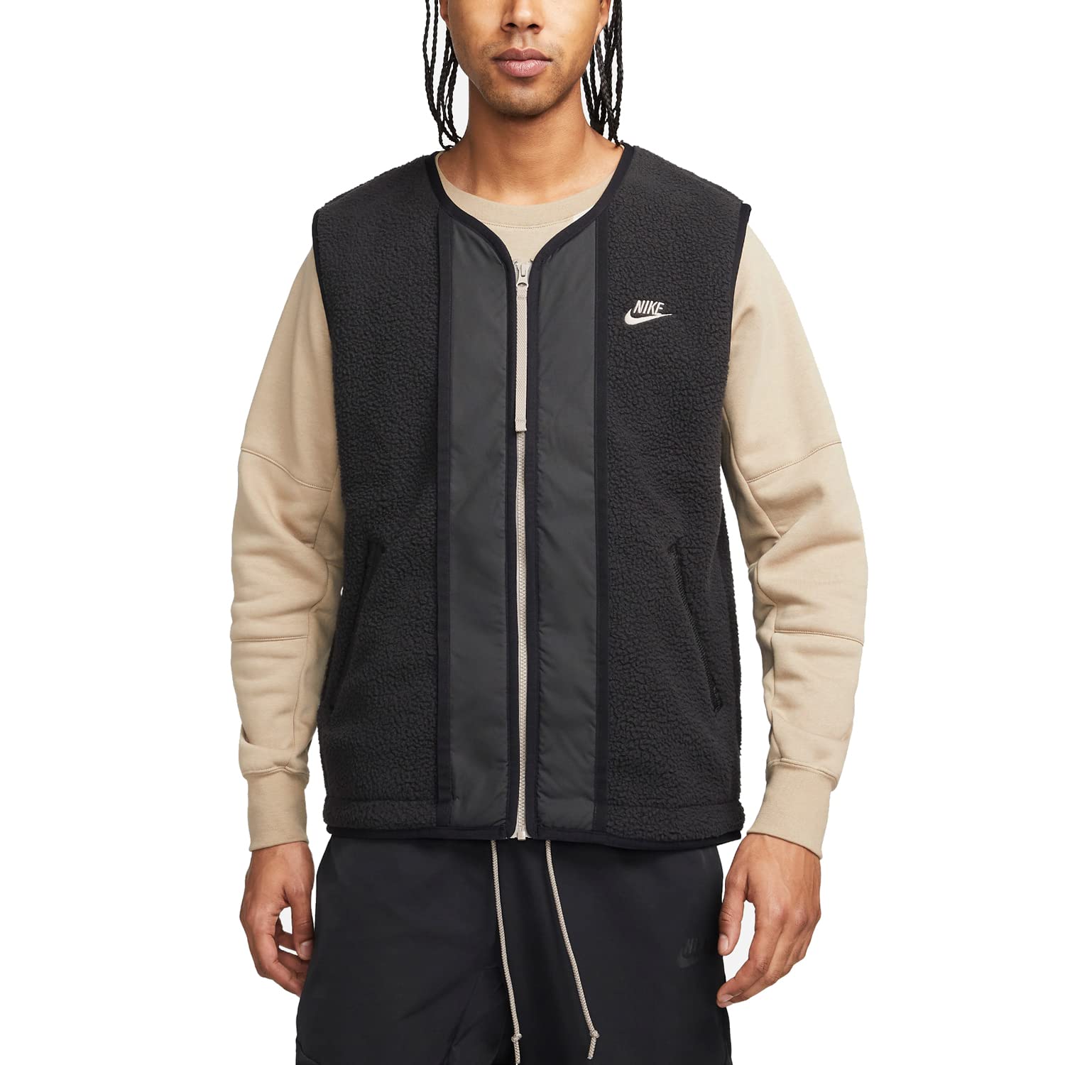 Nike Sportswear Sport Essentials+ Men's High-Pile Fleece Vest (Medium,  Black/Moon Fossil) | Walmart Canada