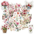 thumbnail image 4 of 35pcs-100pcs Floral Stickers Stationery Stickers Romantic Stationery Stickers Flower Stickers for Laptops Suitcases Notebooks, 4 of 9