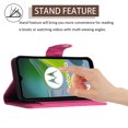 thumbnail image 5 of for Motorola Moto E13 Wallet Case RFID Blocking Card Slots Holder with Shoulder&Crossbody Strap, Magnetic Folio Kickstand Handbag Flip Phone Cover for Motorola Moto E13, Rose, 5 of 8