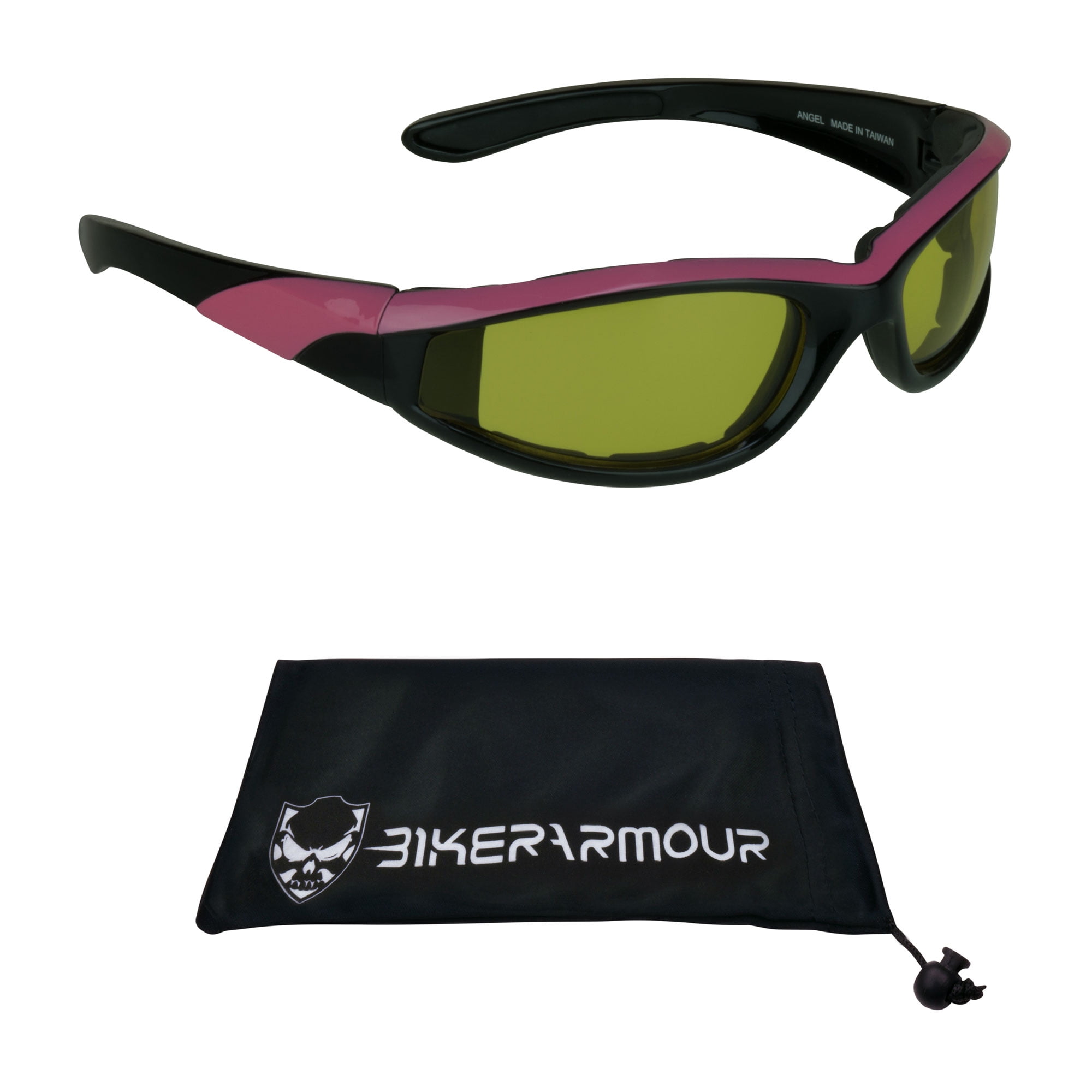 Motorcycle Night Riding Safety Glasses with Yellow Lenses for Men and