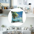 thumbnail image 5 of Chilfamy Ocean Decorative Square Pillow Case, Hawaii Beach Decor Cushion Cover for Sofa Couch, Tropical Plam Tree Throw Pillow Cover Summer Bedroom Decor, Retro Sailboat Pillow Cover White, 5 of 7