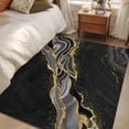 thumbnail image 4 of 3'x5' Area Rugs, Black Marble Indoor Outdoor Area Rug for Living Room Bedroom, Gold Abstract Vintage Modern Grey Art Washable Bathroom Rugs Kitchen Floor Carpet Mats Home Decor Aesthetic, 4 of 8
