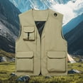 thumbnail image 2 of Nmnitkp Vest for Men Durable Men's Casual Lightweight Outdoor Fishing Work Safari Travel Photo Cargo Vest Jacket Multi Pockets(L-5XL), 2 of 5