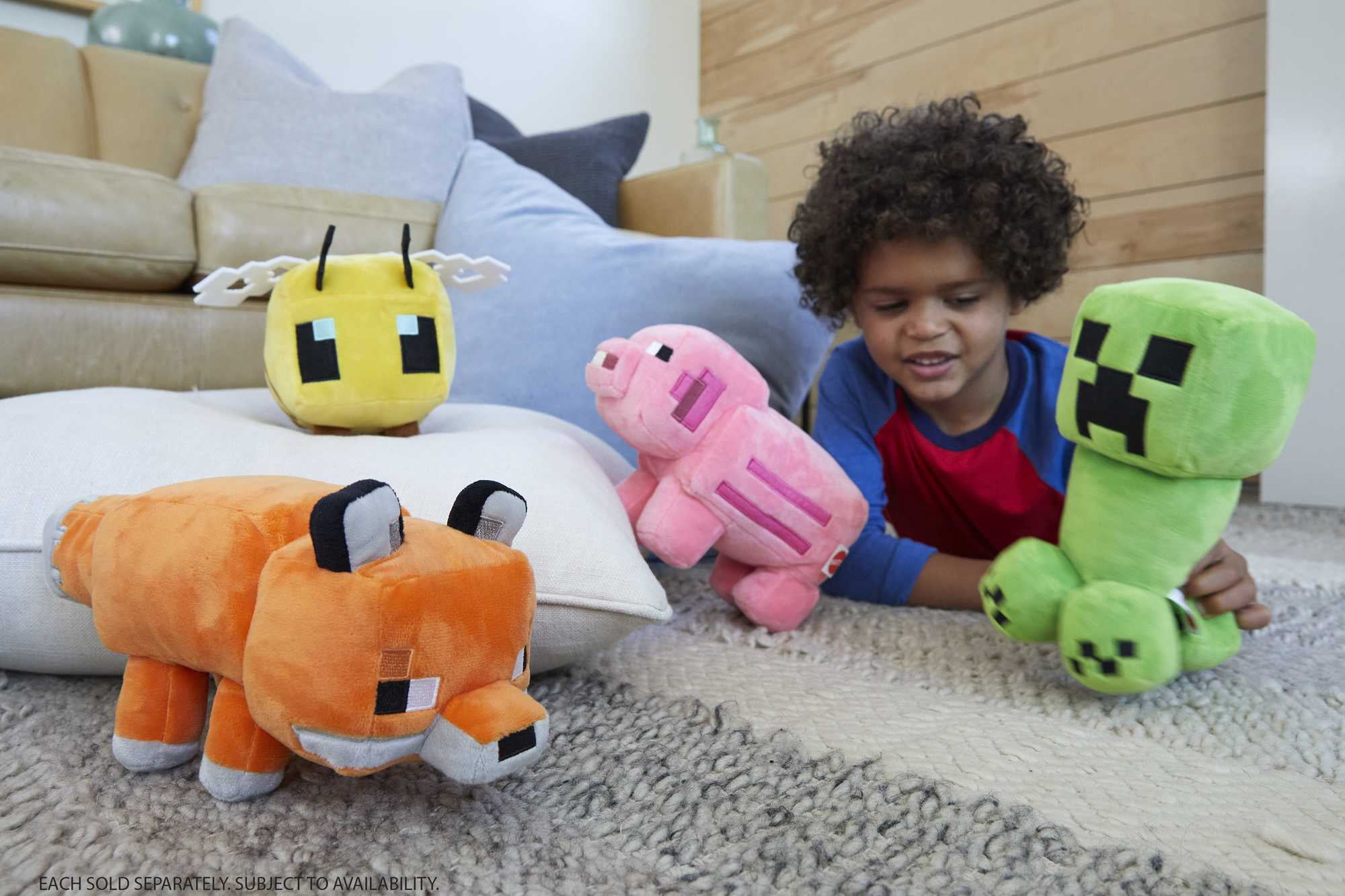 Minecraft Plush Fox Toy, 8-inch Collectible Soft Doll Inspired by Video Game Character