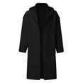 thumbnail image 4 of Aayomet Winter Coats For Women Plus Size Winter Coats for Womens Plus Size Jacket Long Sleeve Hooded Cardigan Sweatshirts Open Front Lapel Outerwears,Black S, 4 of 5
