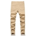 thumbnail image 2 of Boy's Stretch Fit Ripped Destroyed Jeans Pants Cargo Pants Classic Elastic Waist Straight Leg Multi-Pockets Comfy Kids Pants for Boys, 2 of 6