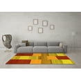 thumbnail image 3 of Ahgly Company Machine Washable Indoor Rectangle Abstract Yellow Contemporary Area Rugs, 7' x 9', 3 of 4