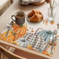 thumbnail image 3 of Vintage Pumpkin Fall Placemats Set of 2, Thanksgiving Weeping Maple Leaves Washable Wipeable Table Mats for Dining Tables, Indoor Outdoor Kitchen Place Mats for Holiday Party Table Decor, 3 of 9