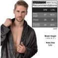 thumbnail image 2 of Men's Soft Plush Fleece Classic or Hooded Robe with Front Pockets, 2 of 6