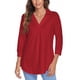 thumbnail image 1 of Sexy Dance Top de mujer con manga 3/4 y blusa holgada con cuello en V, 1 of 6