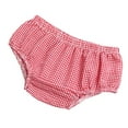 thumbnail image 2 of FYMNSI Newborn Baby Diaper Cover Shorts Pants Unisex Print Bloomers Cloth Diapers Kids Toddler Cute Infant Underwear One Size Red Plaid, 2 of 3