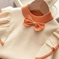thumbnail image 4 of Zshosam Teen Girl Clothes for School Girl Skirt Set Long Sleeve Print Sweatshirt Skirt Set Clothes Set Outfit Size 2T 3T,(Orange 2-3 Years), 4 of 6