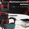 thumbnail image 6 of Peispie Ergonomic Gaming Chair with Footrest, High Back Video Game Chair 300lbs, Reclining Computer Office Chair with Headrest & Lumbar Support, Racing Style Desk Chair, Red, 6 of 8