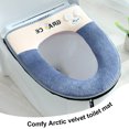 thumbnail image 4 of Soft Plush Zipper Wc Mat Universal Soft Toilet Seat Cover with Handle Toilete Accessories, 4 of 5