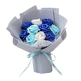 thumbnail image 1 of Regalos únicos de flores de jabón, decoración del hogar, ramos de rosas para el Día de San Valentín. Azul, 1 of 9