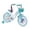 White Blue, variant on PlayWorld 16" Cruiser Steel Frame Bicycle Coaster Brake One Piece Crank, White Full cover Chain Guard, Baby Blue Basket, Fenders & Rims, White Tire Kid's Bike - White/Baby Blue