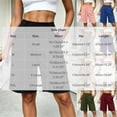 thumbnail image 3 of Puyaiuu Women Elastic High Waist Pleated Side Pocket Knee Length Bermuda Shorts Pink XXL Gift, 3 of 6