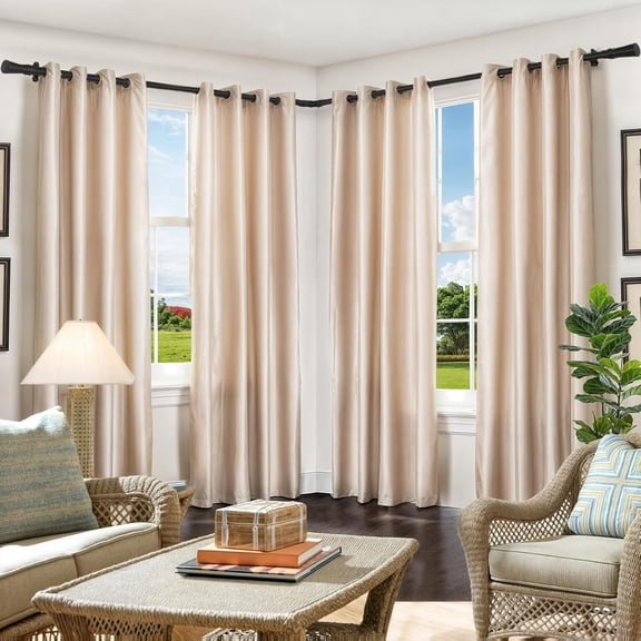 Adjustable Black Corner Curtain Rod 36-72 Inch for Windows – Decorative Curtain Rods with 360° Rotating Connector Fit All Curtain Types/Rooms$$Home Decor, Kitchen, & Other