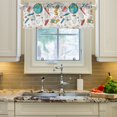 thumbnail image 2 of Yayeee Kitchen Valance Rod Pocket 54" x 18" Living Room Window Curtain, Colorful School, 2 of 6