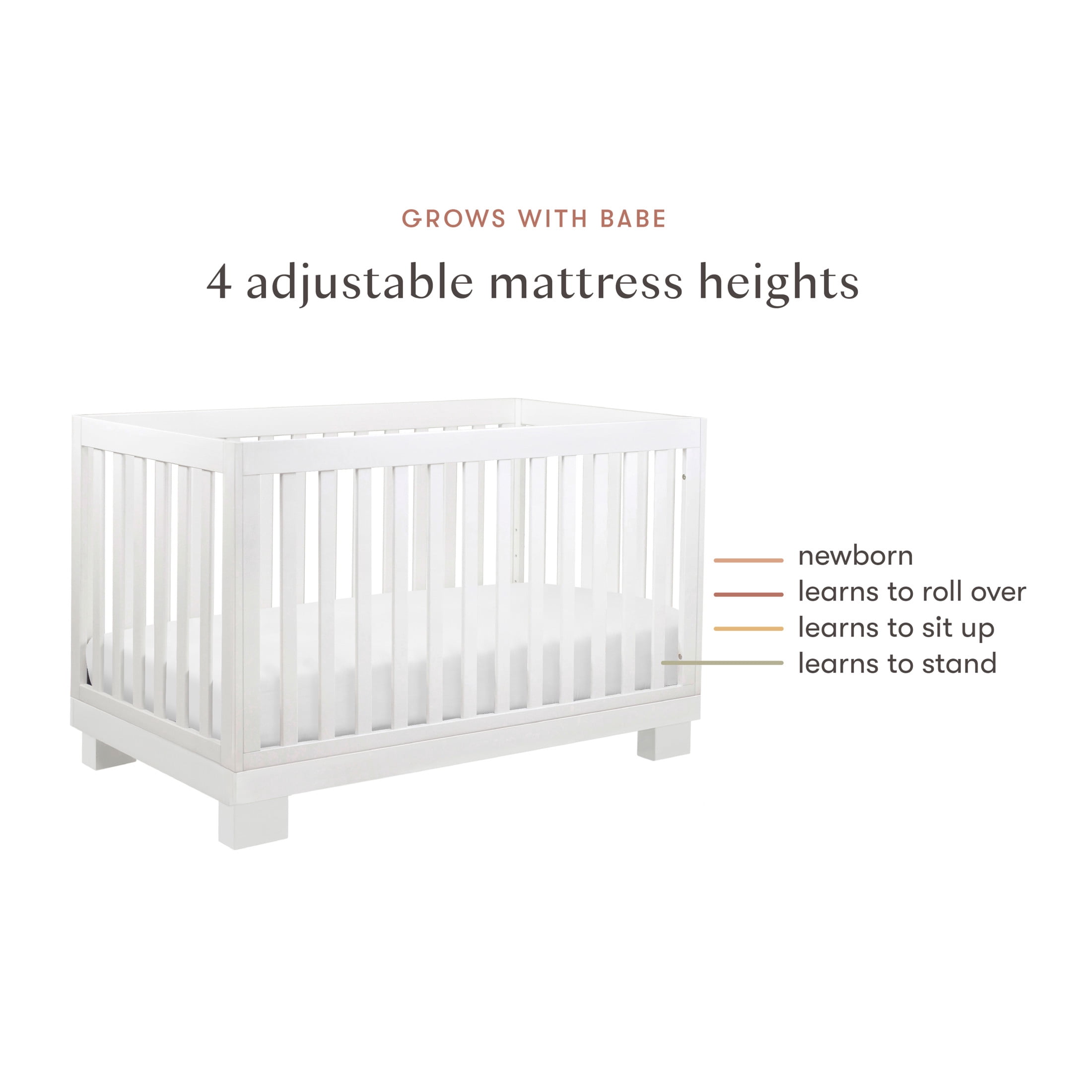 Babyletto Modo 3-in-1 Convertible Crib with Toddler Bed Conversion Kit