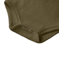 thumbnail image 5 of Moxiu Toddler Boy Rompers Summer Casual Cute Short Sleeve Onesie Soft Ribbed Basic One Piece Bodysuit Army Green,12-18 Months, 5 of 5