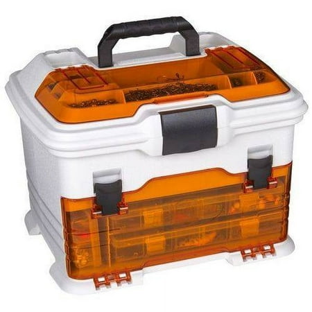 Flambeau Outdoors. T4P Pro Multi Loader Fishing Tackle Box White Orange 33.5 inches long Plastic