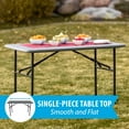thumbnail image 4 of Lifetime 4 Foot Rectangle Folding Table for Indoor/Outdoor Use, Essential Gray Model 80694, 4 of 11