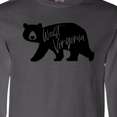 thumbnail image 3 of Inktastic West Virginia Black Bear Silhouette Long Sleeve T-Shirt, 3 of 4