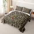 thumbnail image 3 of meiyoeat Camo Letter Print Bed Spread Queen For Kids,Camouflage Alphabet C Design Queen Coverlet Set For Adults,3 Pieces, 3 of 7