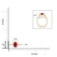 thumbnail image 6 of ANGARA Natural Classic Oval Ruby Halo Engagement Ring with Diamond Accents in 14K Rose Gold for Women (Size-6x4mm) | July Birthstone, Birthday, Anniversary, Jewelry Gift for Women | Natural Ruby Ring, 6 of 11