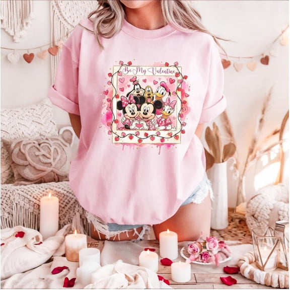 Be My Valentine Mickey & Friends Shirt, Disney Valentine's Day Matching Tee, WDW Disneyland Sweethearts