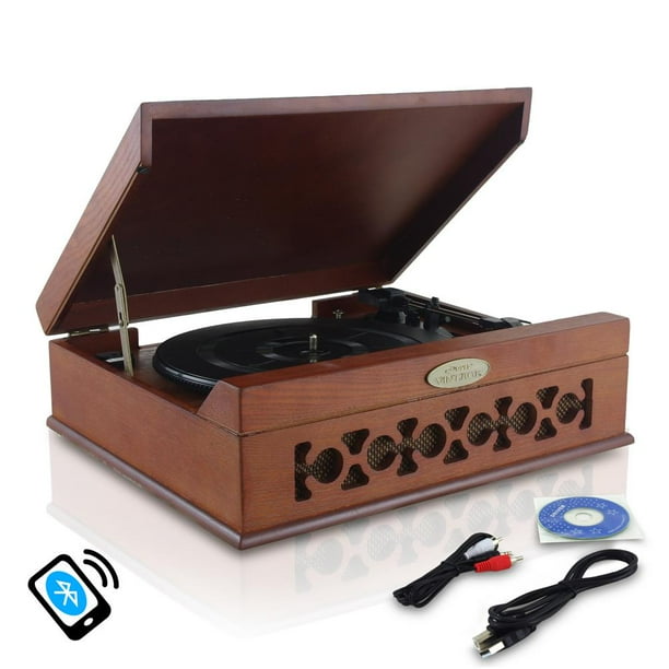 PYLE PVNTT6UMRBT Vintage ClassicStyle Bluetooth Turntable Vinyl