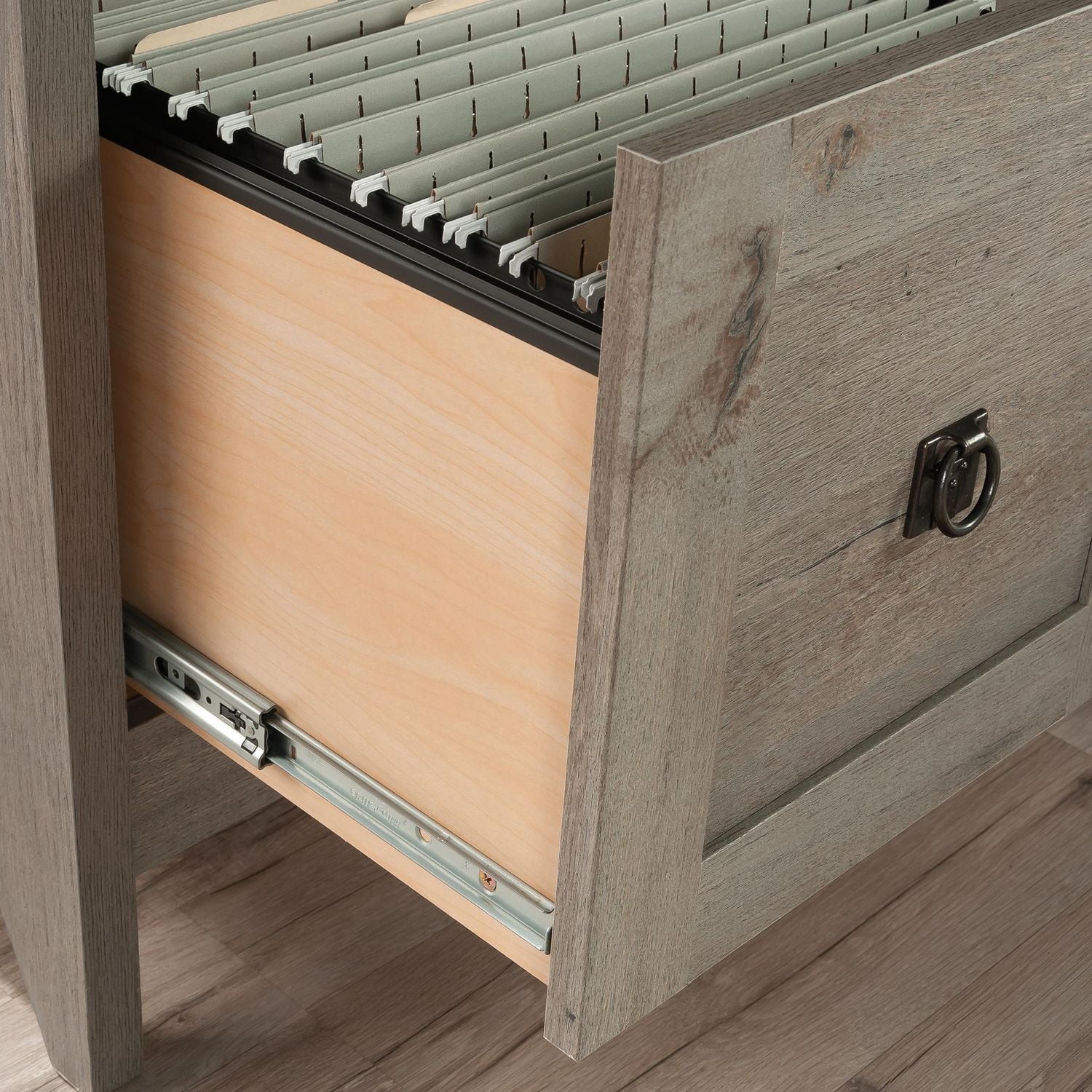 Sauder August Hill Bureau en L en Finition Mystic Oak